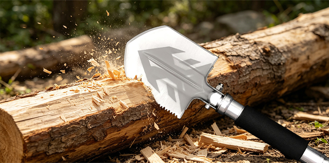 military style trenching tool with extension bars