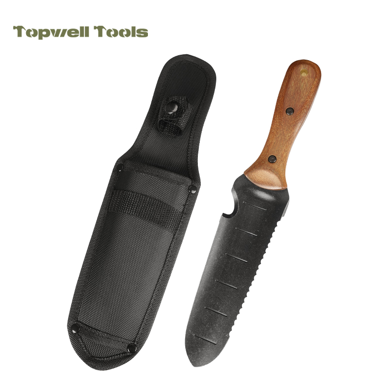 12" Heavy Duty Gardening Trowel with Ipe Wood Handle & Nylon Sheath