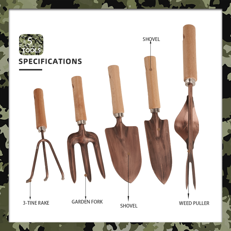 5 Piece Antique Bronze Garden Tool Set 5 Piece Antique Bronze Garden Tool Set