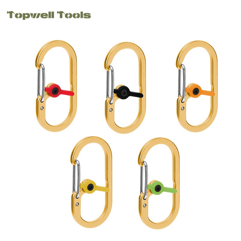 Mini Aluminum Carabiner Clip with Manual Center Lock Mini Aluminum Carabiner Clip with Manual Center Lock