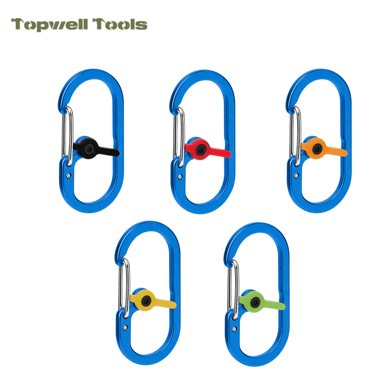 Mini Aluminum Carabiner Clip with Manual Center Lock Mini Aluminum Carabiner Clip with Manual Center Lock