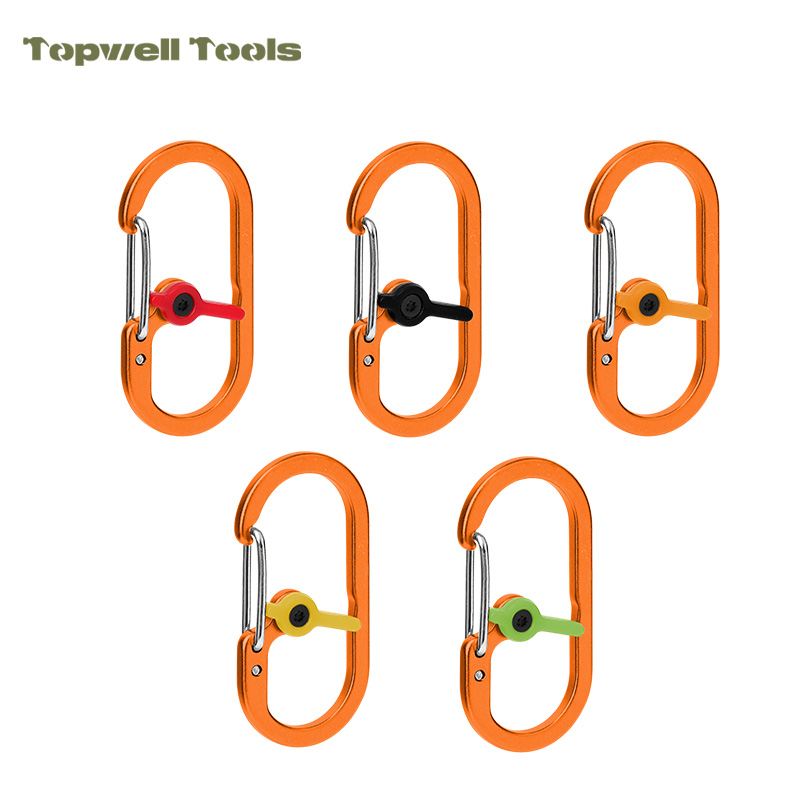 Mini Aluminum Carabiner Clip with Manual Center Lock Mini Aluminum Carabiner Clip with Manual Center Lock