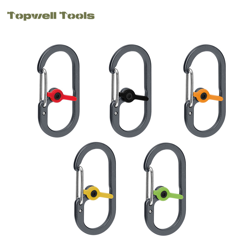 Mini Aluminum Carabiner Clip with Manual Center Lock Mini Aluminum Carabiner Clip with Manual Center Lock