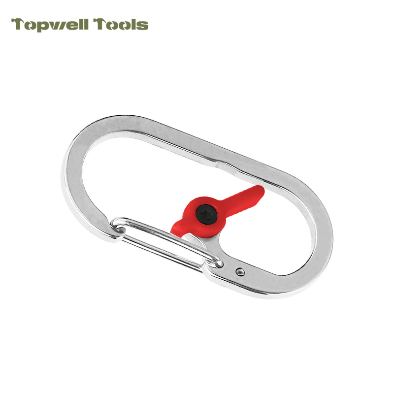 Mini Carabiner Clip with Manual Center Lock, 10.5g Ultra-Lightweight 420 Stainless Steel Gear Clip Mini Carabiner Clip with Manual Center Lock, 10.5g Ultra-Lightweight 420 Stainless Steel Gear Clip