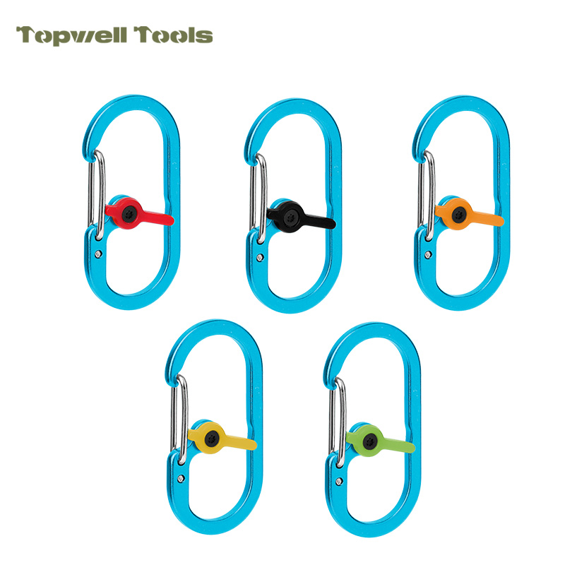 Mini Aluminum Carabiner Clip with Manual Center Lock Mini Aluminum Carabiner Clip with Manual Center Lock