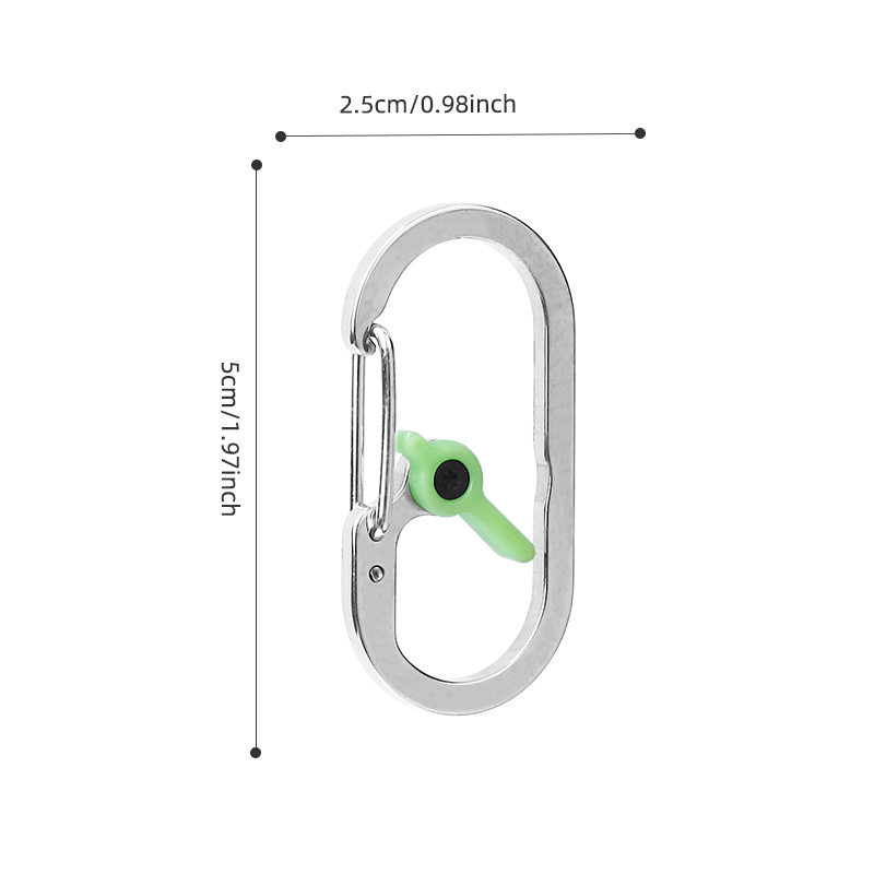 Mini Carabiner Clip with Manual Center Lock, 10.5g Ultra-Lightweight 420 Stainless Steel Gear Clip Mini Carabiner Clip with Manual Center Lock, 10.5g Ultra-Lightweight 420 Stainless Steel Gear Clip