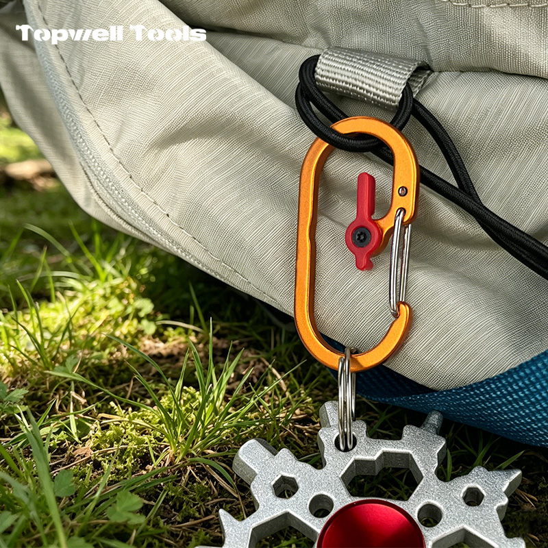 Mini Aluminum Carabiner Clip with Manual Center Lock Mini Aluminum Carabiner Clip with Manual Center Lock
