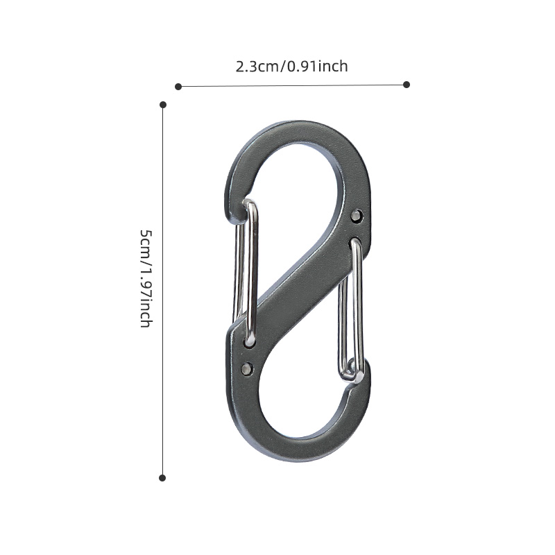 1.97” S-Type Aluminum Carabiner Clips 1.97” S-Type Aluminum Carabiner Clips