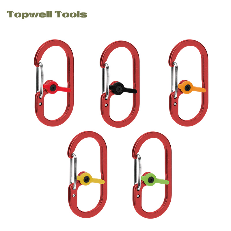 Mini Aluminum Carabiner Clip with Manual Center Lock Mini Aluminum Carabiner Clip with Manual Center Lock