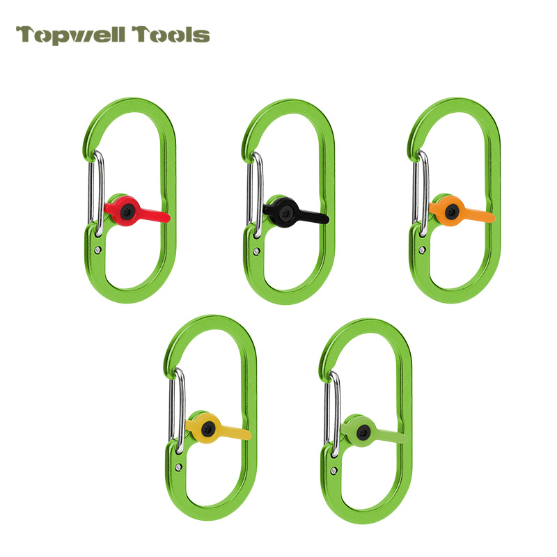 Mini Aluminum Carabiner Clip with Manual Center Lock Mini Aluminum Carabiner Clip with Manual Center Lock