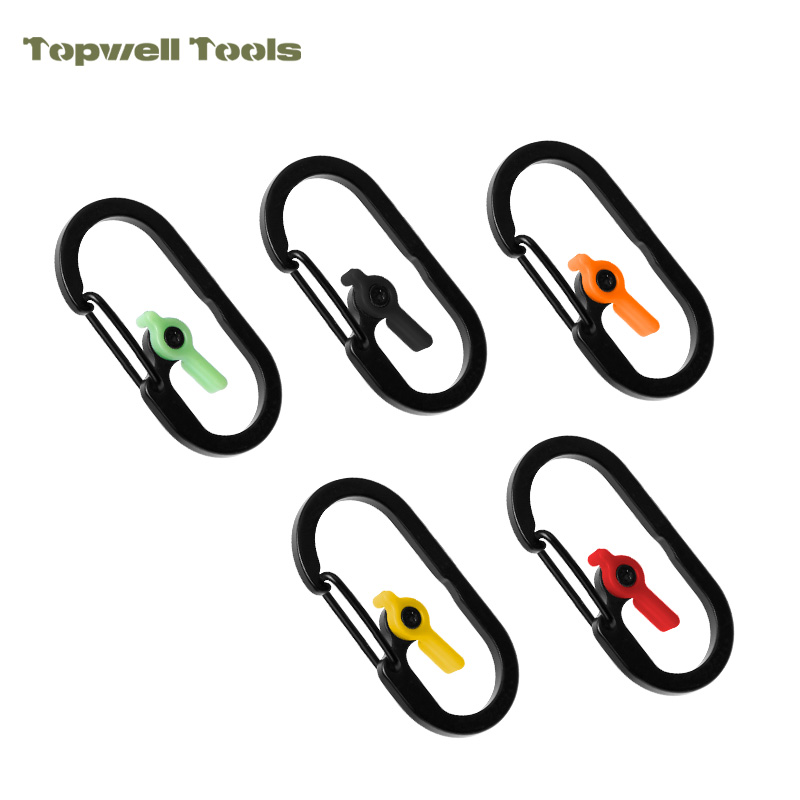 Mini Carabiner Clip with Manual Center Lock, 10.5g Ultra-Lightweight 420 Stainless Steel Gear Clip Mini Carabiner Clip with Manual Center Lock, 10.5g Ultra-Lightweight 420 Stainless Steel Gear Clip