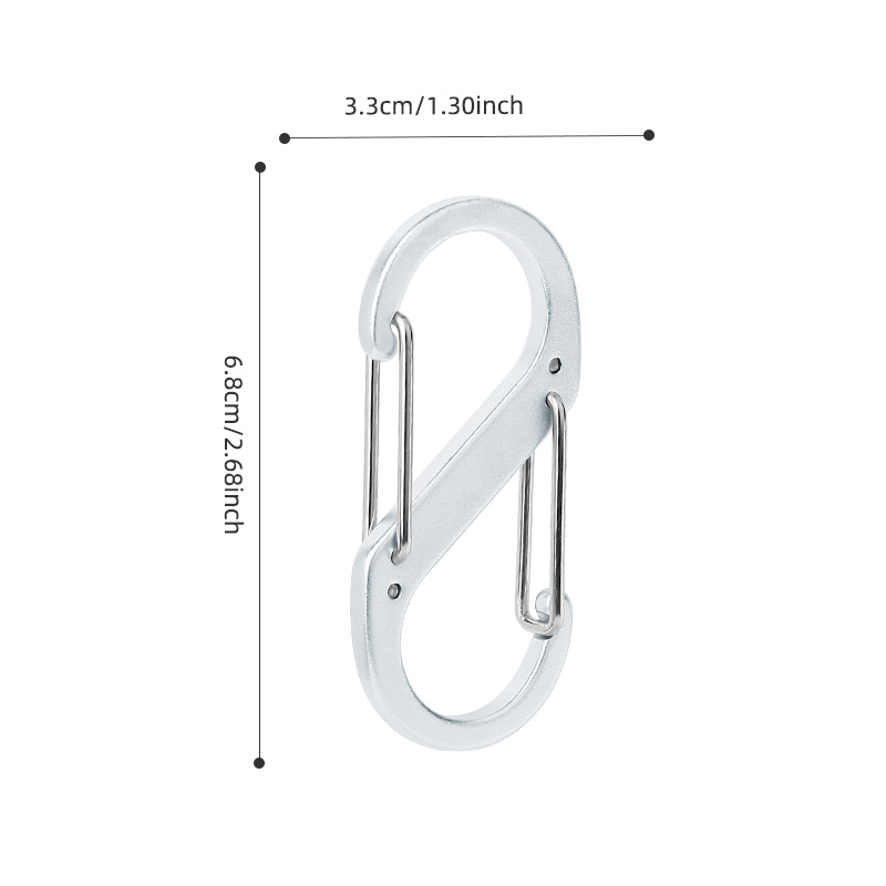 Heavy Duty S Carabiner Clips Pack, 10.5g Lightweight Key Organizer Hooks Heavy Duty S Carabiner Clips Pack, 10.5g Lightweight Key Organizer Hooks