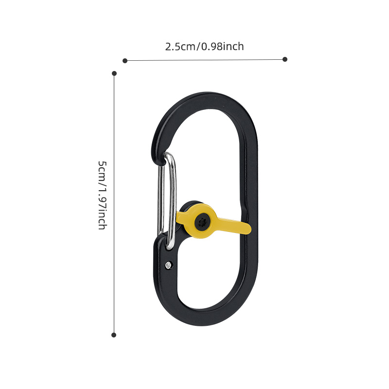 Mini Aluminum Carabiner Clip with Manual Center Lock Mini Aluminum Carabiner Clip with Manual Center Lock
