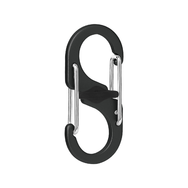 1.97” S-Type Locking Carabiner Clips, Aluminum Alloy Dual Gate Key Ring Clips with Center Lock 1.97” S-Type Locking Carabiner Clips, Aluminum Alloy Dual Gate Key Ring Clips with Center Lock