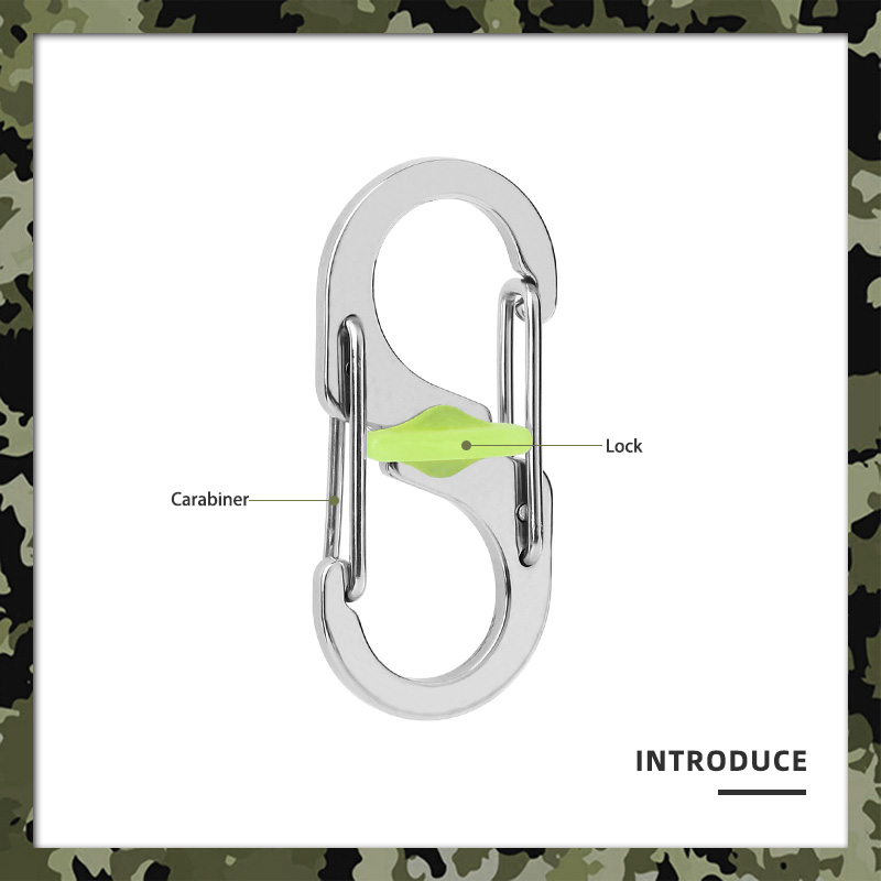 Mini S Carabiner Clip with Manual Twist Lock, 10.2g Heavy Duty S-Biner Dual Gate Hook Mini S Carabiner Clip with Manual Twist Lock, 10.2g Heavy Duty S-Biner Dual Gate Hook
