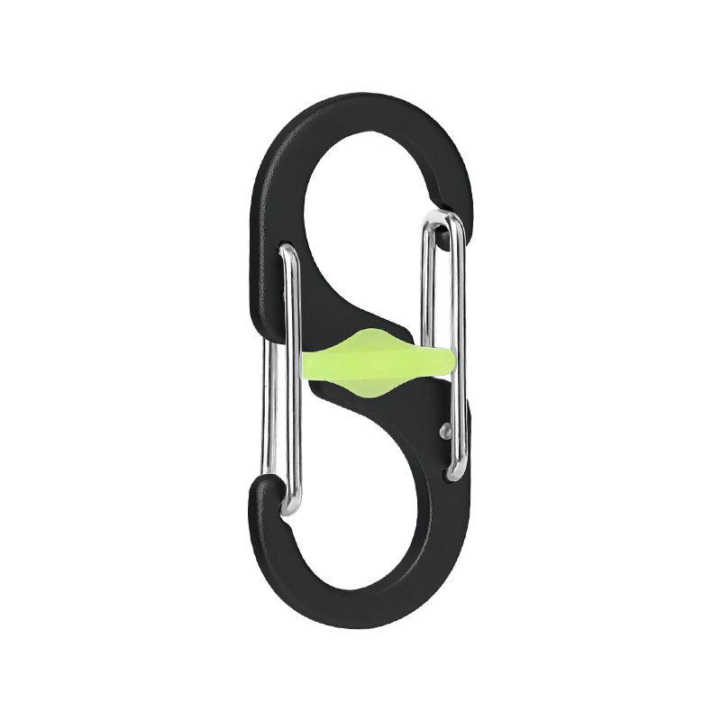 1.97” S-Type Locking Carabiner Clips, Aluminum Alloy Dual Gate Key Ring Clips with Center Lock 1.97” S-Type Locking Carabiner Clips, Aluminum Alloy Dual Gate Key Ring Clips with Center Lock
