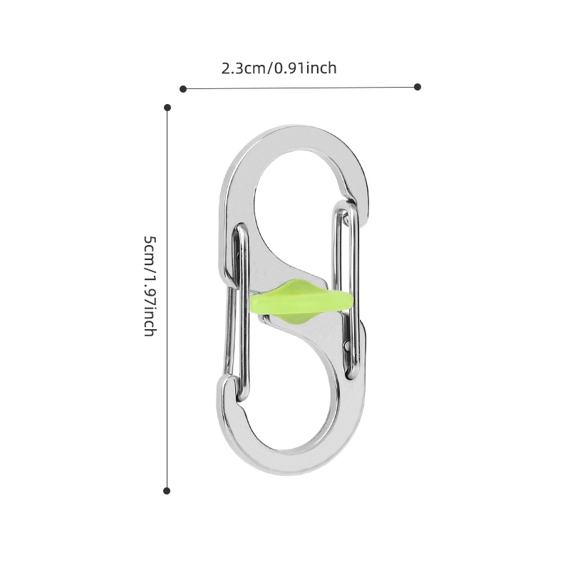 Mini S Carabiner Clip with Manual Twist Lock, 10.2g Heavy Duty S-Biner Dual Gate Hook Mini S Carabiner Clip with Manual Twist Lock, 10.2g Heavy Duty S-Biner Dual Gate Hook