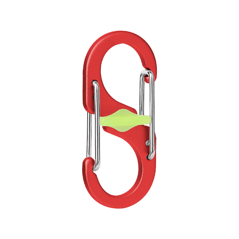 1.97” S-Type Locking Carabiner Clips, Aluminum Alloy Dual Gate Key Ring Clips with Center Lock 1.97” S-Type Locking Carabiner Clips, Aluminum Alloy Dual Gate Key Ring Clips with Center Lock