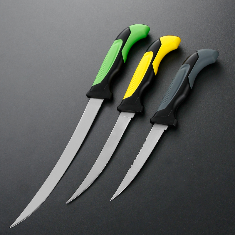 Outdoor Fishing Fillet Knife with Ergonomic Grip and 420 Stainless Steel Blade