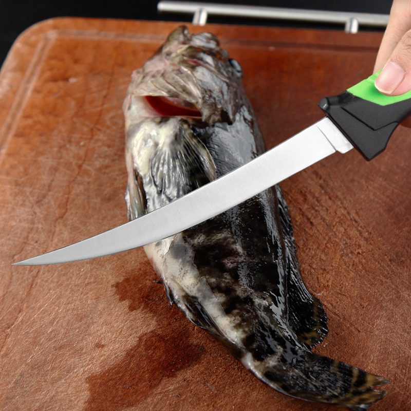 Outdoor Fishing Fillet Knife with Ergonomic Grip and 420 Stainless Steel Blade